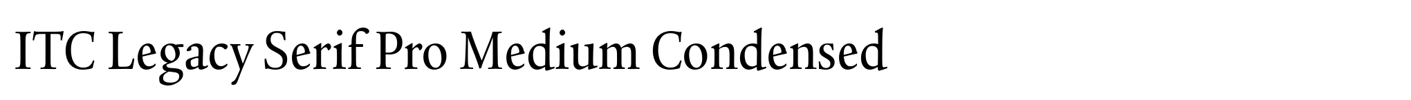 ITC Legacy Serif Pro Medium Condensed image